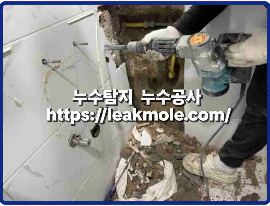 영종동 누수탐지 가스 탐지 작업 - 천장 급수관 추적 가스 포착 장면