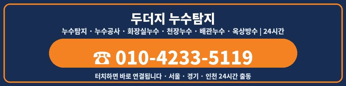 두더지 누수탐지 전화상담 010-4233-5119